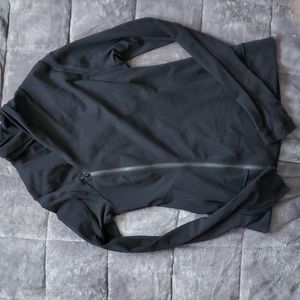 Lululemon cowl neck, offside double zipper zip up